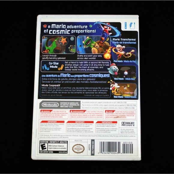 Super Mario Galaxy (Nintendo Wii, 2007) Complete Disc Case Manual - Picture 3 of 3